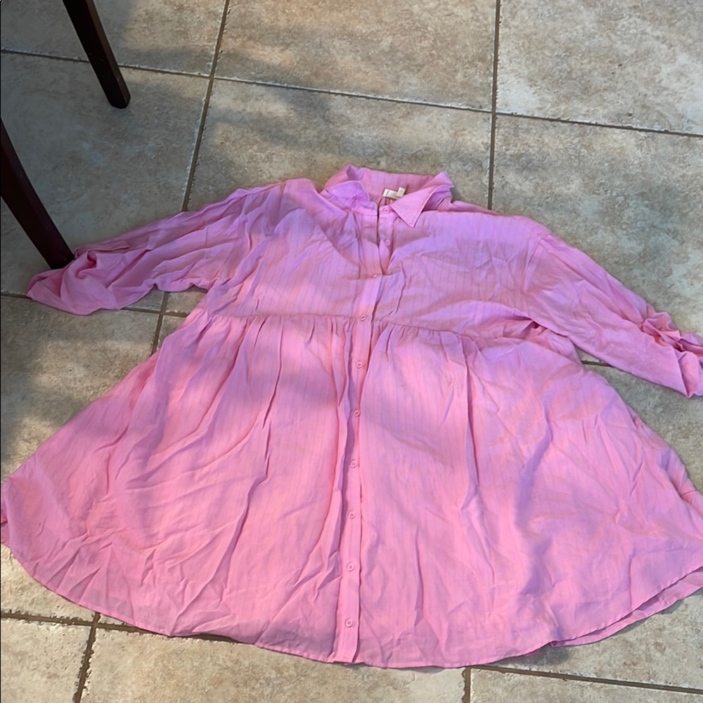 entro Pink Long Sleeve Women's Dress